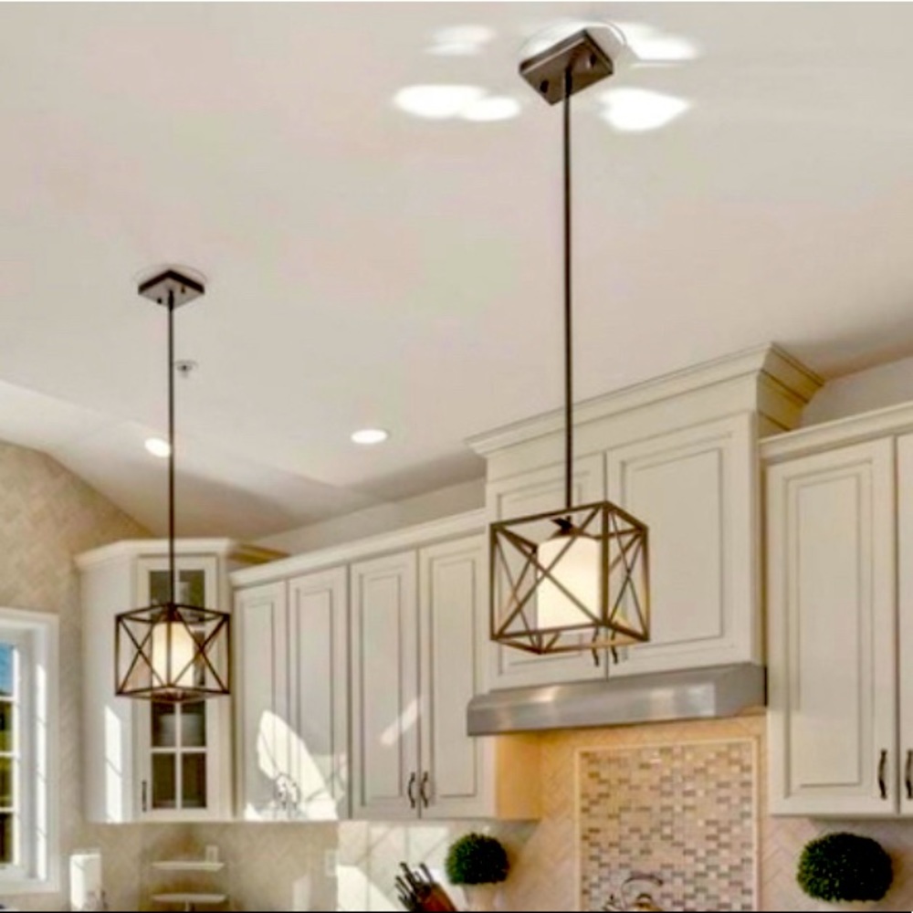 2 pendant light (oil rubbed bronze finish)